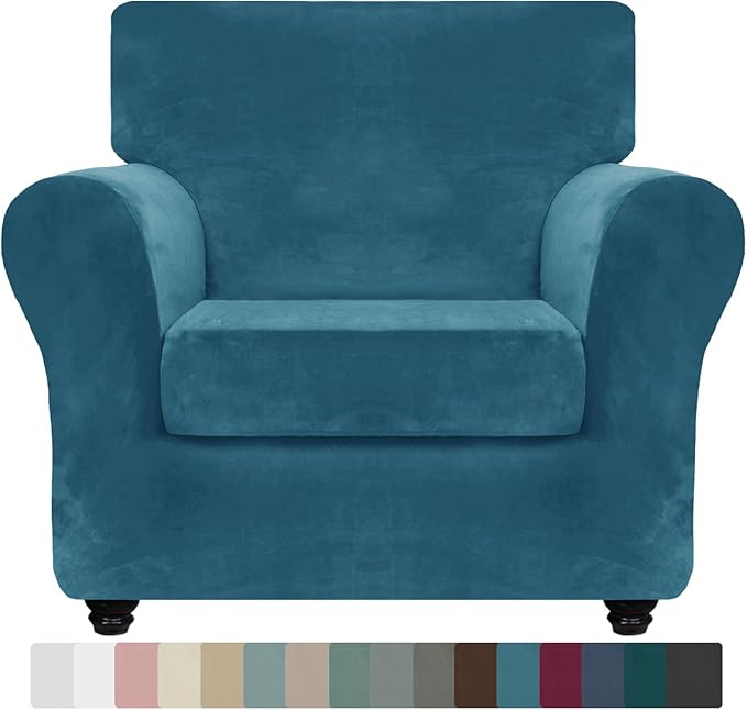 ZNSAYOTX Luxury Velvet Chair Slipcovers