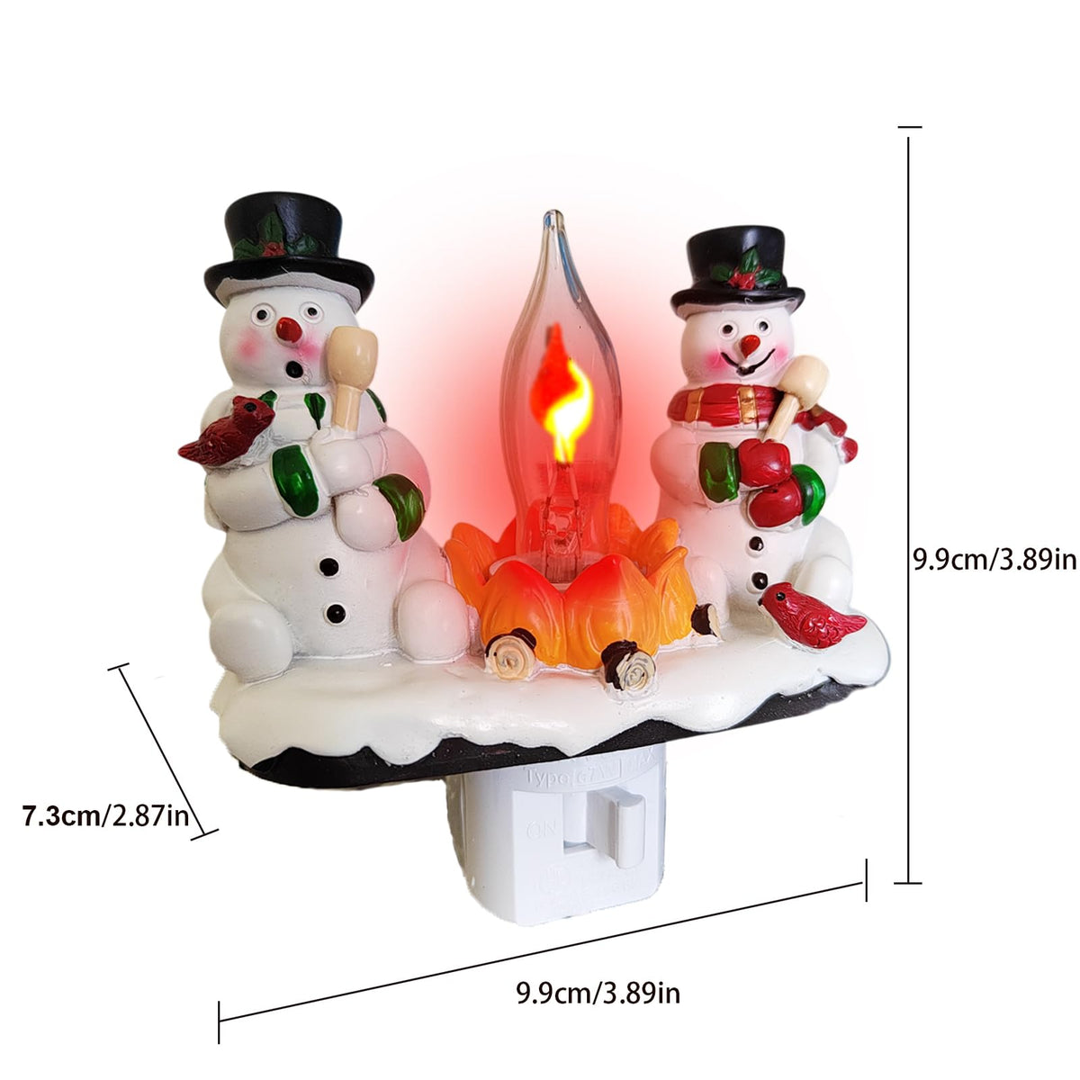 Consdemy 2026 Christmas Night Light Plug into wall - Decorative Snowman Flickering Night Lights - Holiday Flameless Candle Nightlight Plug in - Christmas Gifting for Family and Friends (Snowman)