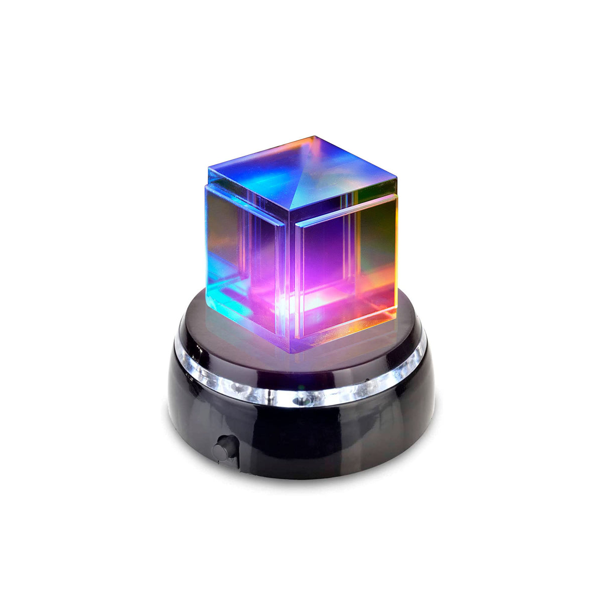 ASENTE 4 LED Display Base - Light Base for Glass Art - Lighted Glass Display and LED Base Light for Crystals, Figurines, and More - Lighted Display Stand w/ White Lights