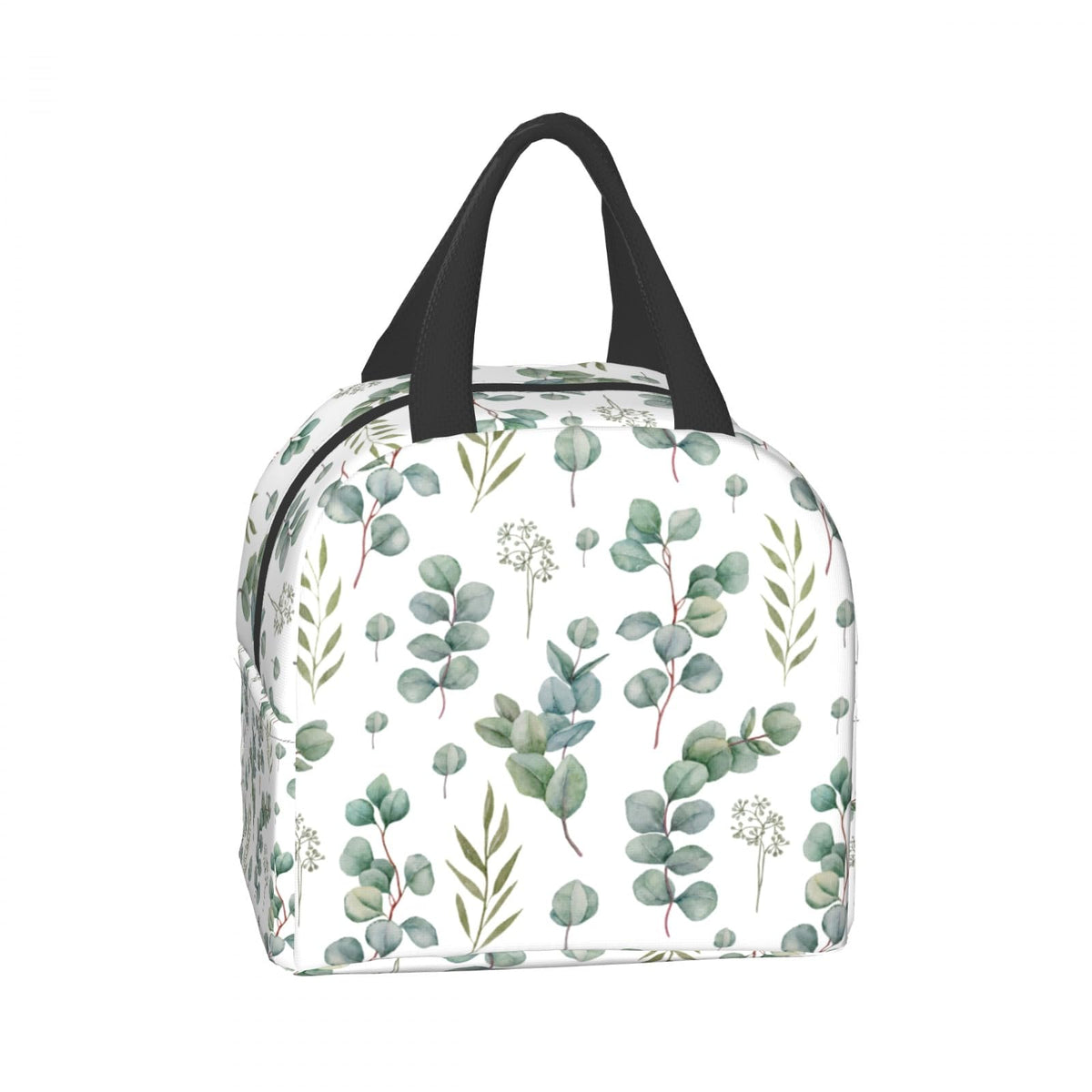 Giwawa Eucalyptus Leaves Lunch Bag Green Leaf Insulated Durable Handbag Portable Cooler Organizer Lunch Box for Work Office Travel Picnic