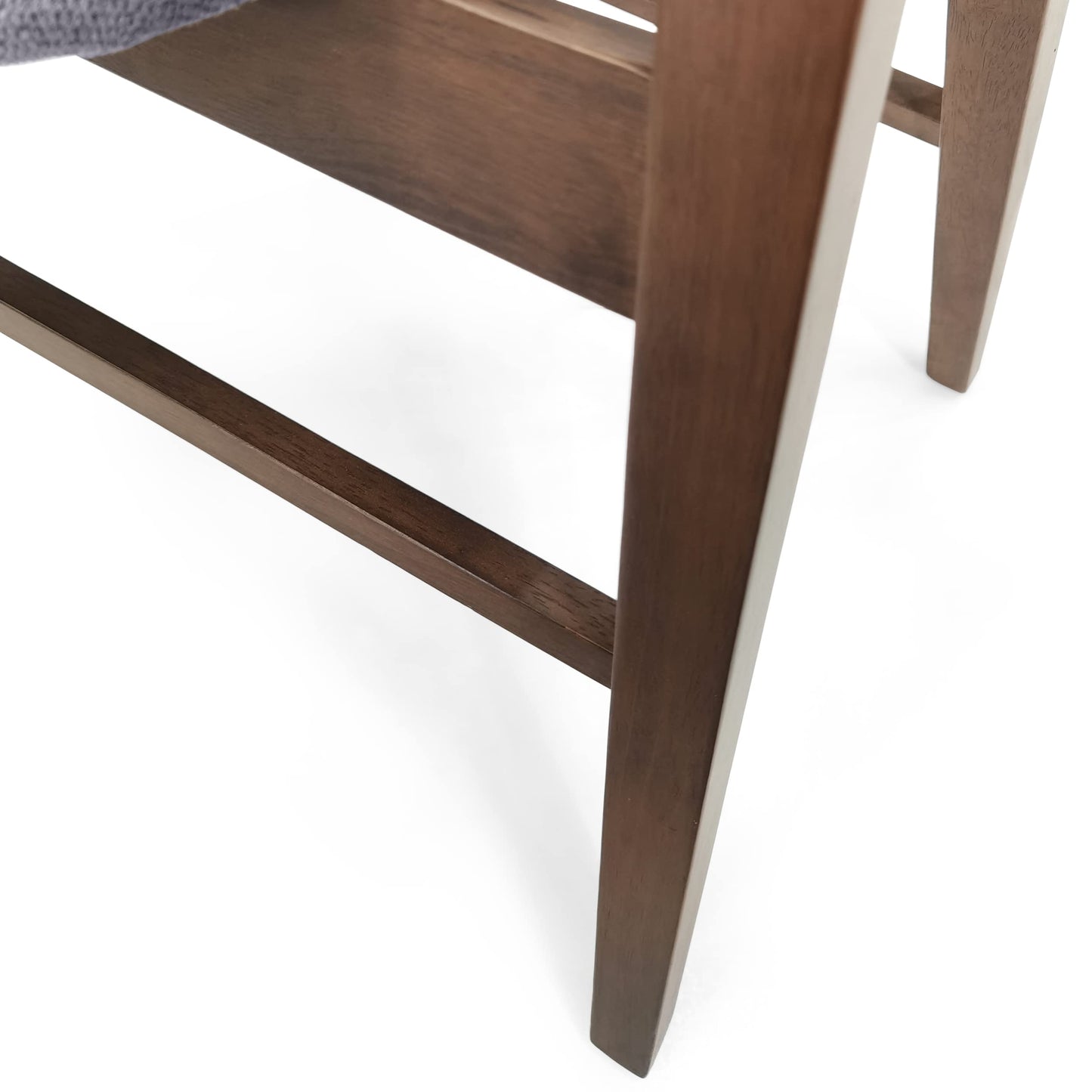 Christopher Knight Home Stocker Upholstered Dining Chairs - Dark Gray/Walnut (Set of 2)