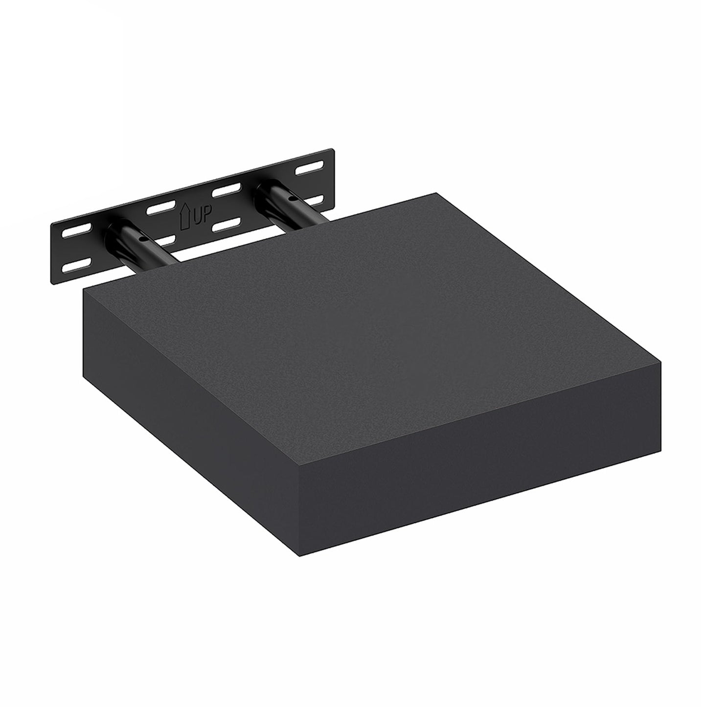 Furinno Tanna Floating Shelves for Wall, 9 x 9 Wall Shelf, Single Set Wall Mounted Floating Shelf with Invisible Bracket, 2-Inch Thick, for Bathroom, Living Room, Bedroom, Home Office, Americano
