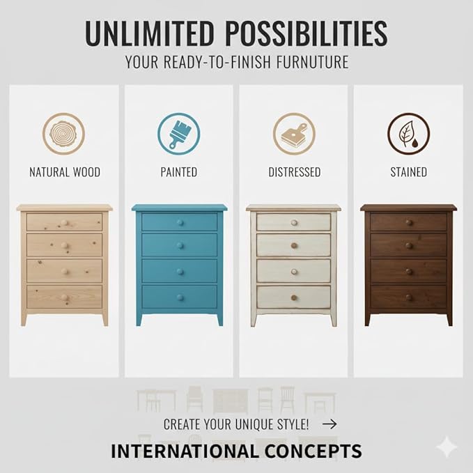 IC International Concepts, Shaker Bookcase