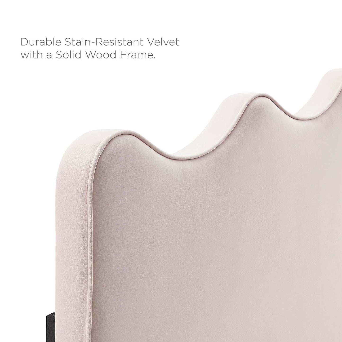 Modway Athena Performance Velvet Full/Queen Headboard in Pink