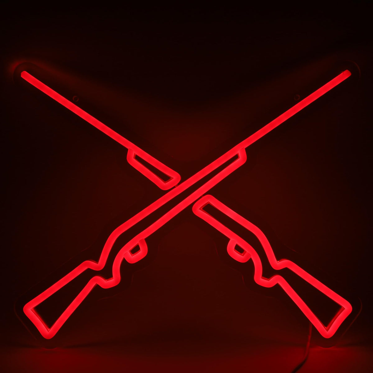 Hunting Rifles Gun Neon Sign USB Powered for Hunting Shop Decor Gun LED Neon Signs Led Neon Gun Light Sign for Wall Decor Game Room Man Cave Gun Club Party Shop Bar Hub Birthday Gifts 15.2 * 12.52 In