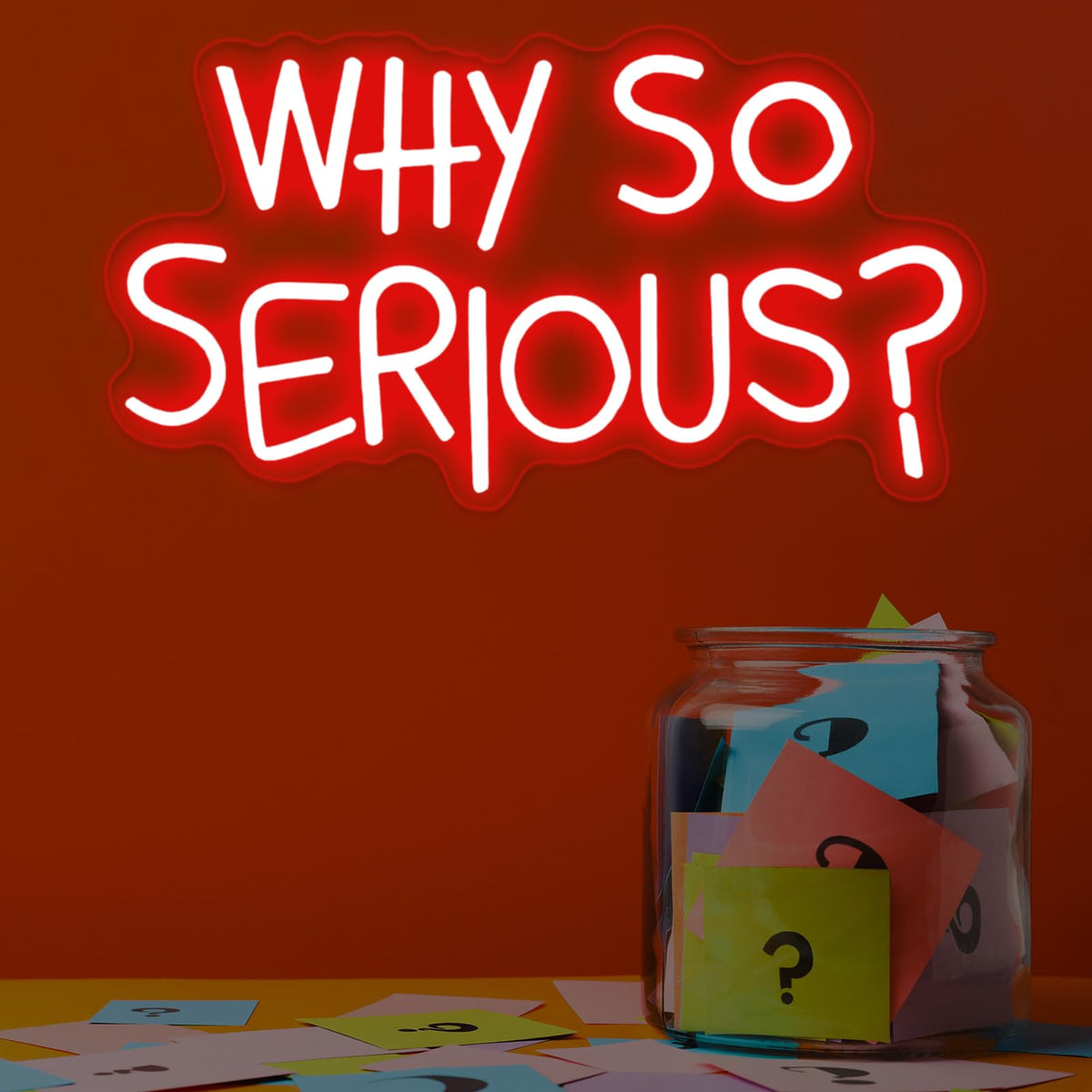 Vibrant "Why So Serious?" Joker Neon Sign - USB Powered, Wall-Mounted, Energy-Efficient LED Light for Bedroom, Living Room, Man Cave, Bar, Game Room, and Club Decor, Living Room Birthday Party