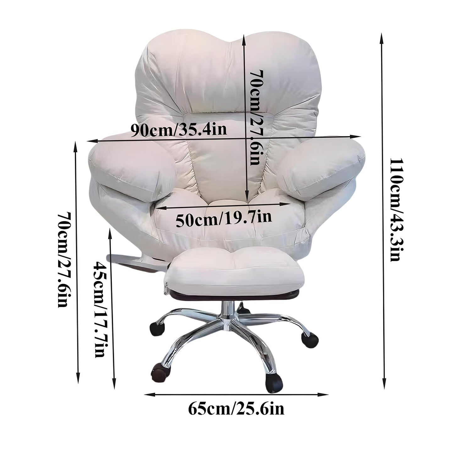 Lazy Sofa Gaming Chair,with Retractable Footrest 360 Swivel Study Chair Lift Computer Gaming Chair Ergonomic Office Chairs Reading Chair for Living Room Bedroom Office