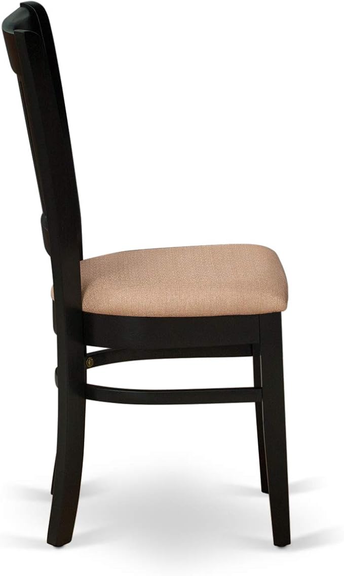 East West Furniture ANVA3-BLK-C 3 Piece Modern Dining Table Set Contains a