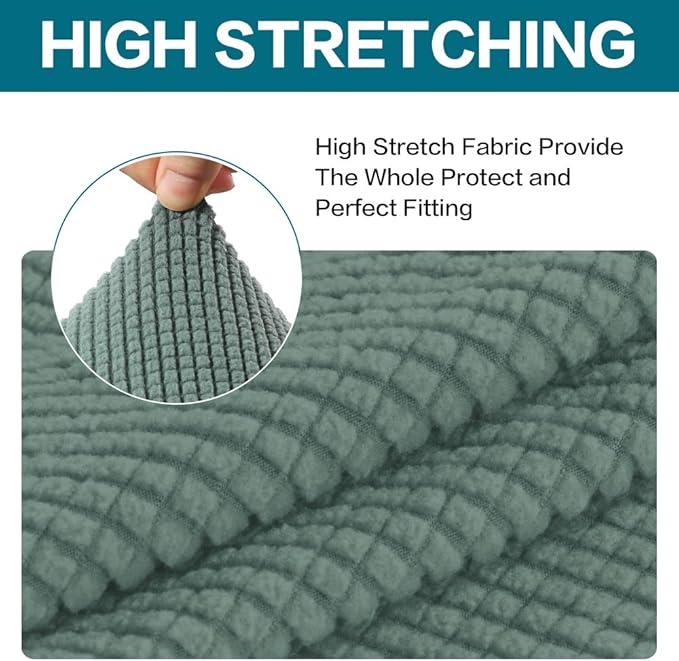 Turquoize Stretch Sofa Slipcover 2 Pieces Sofa Cover Couch Cover