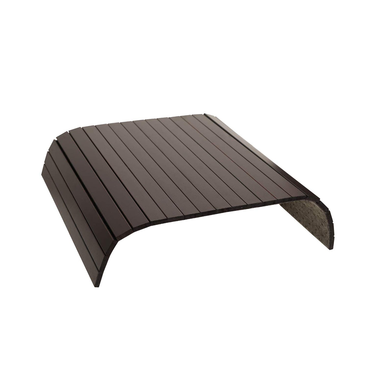 GEHE Sofa Arm Tray Table Flexible/Foldable Couch Arm Tray Armrest Table Perfect for Drink Snacks Great Arm Table for Couch Armrest (16.5" L x 13.25" W x 0.4" H, Mahogany)