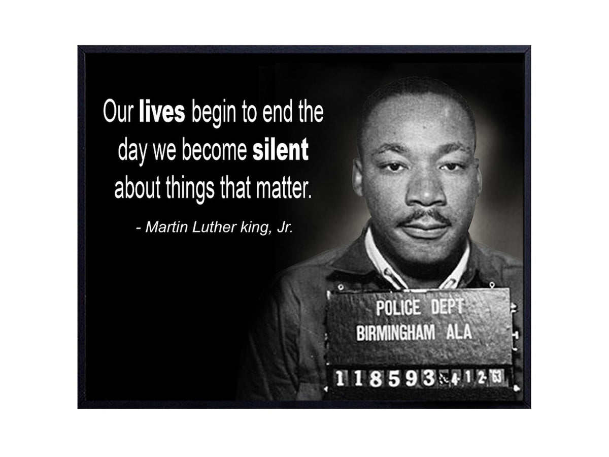Martin Luther King Jr. Mugshot Wall Art Print - Ready to Frame Photo (8X10) - Home Decor - Makes a Great Gift for Bedrooms, Kitchens, Home Office and Living Rooms - MLK Motivational and Inspirational