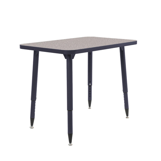 Adapte Commercial Classroom Activity Table - 24" x 36" Rectangle, ADA Compliant Tapered Legs with Glides & Casters, Adjustable Height 22-34" Wheelchair Accessible, School & Office Furniture