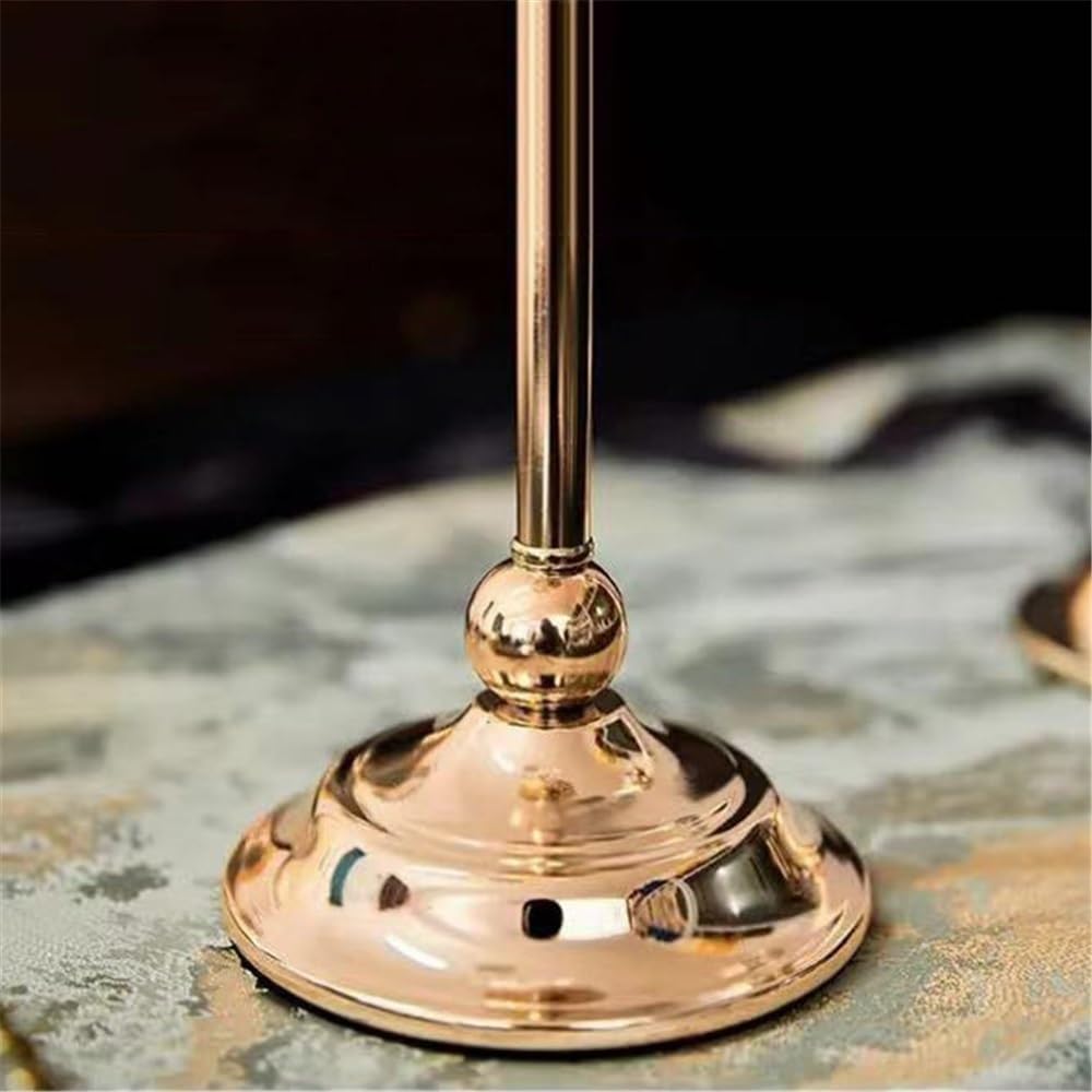Candlestick Holders Light Luxury Crystal Petal Glass Candlestick Retro Table Decoration Ornaments Candle Holder Candle Holders(Clear,Small)