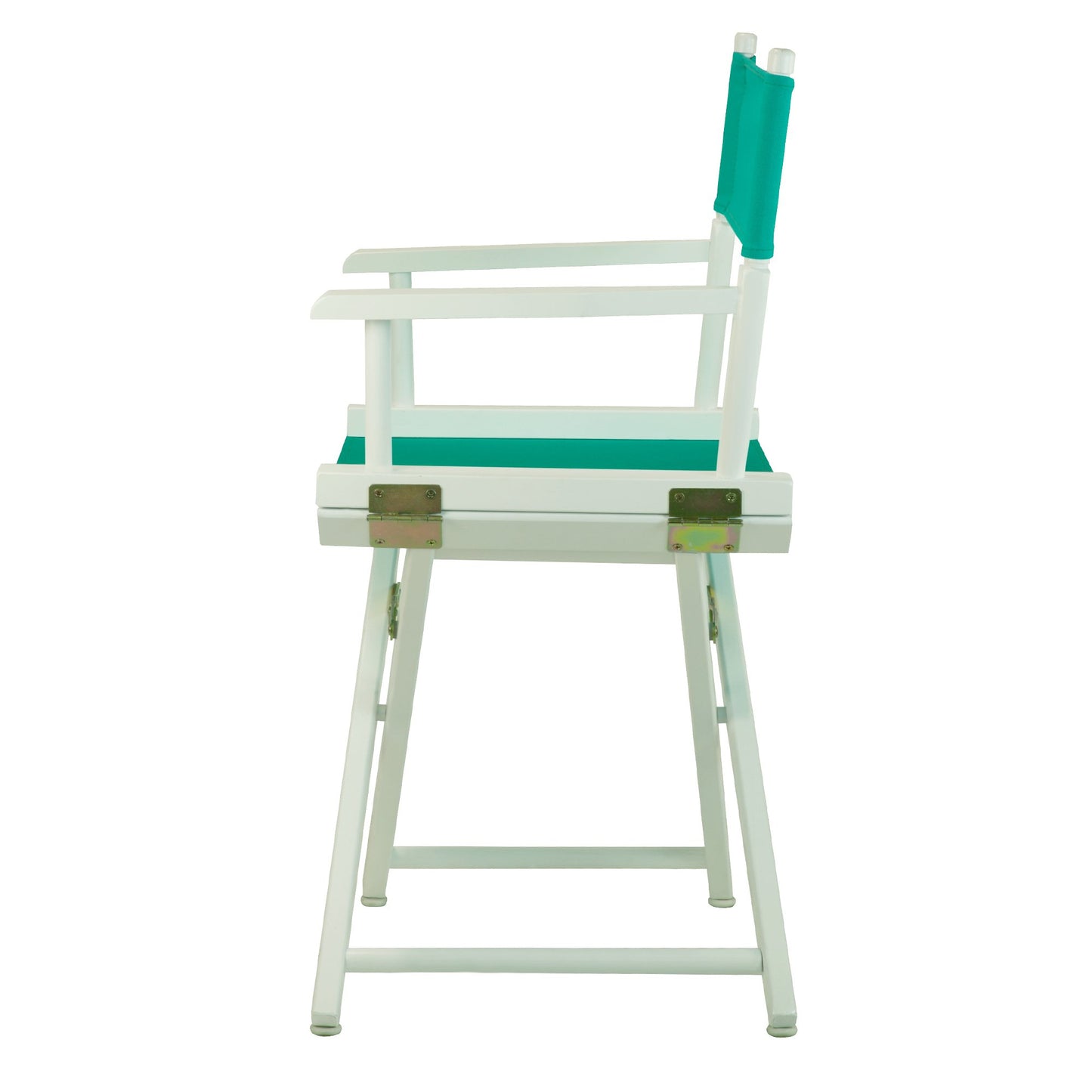 Casual Home 18" Director's Chair White Frame with Teal Canvas