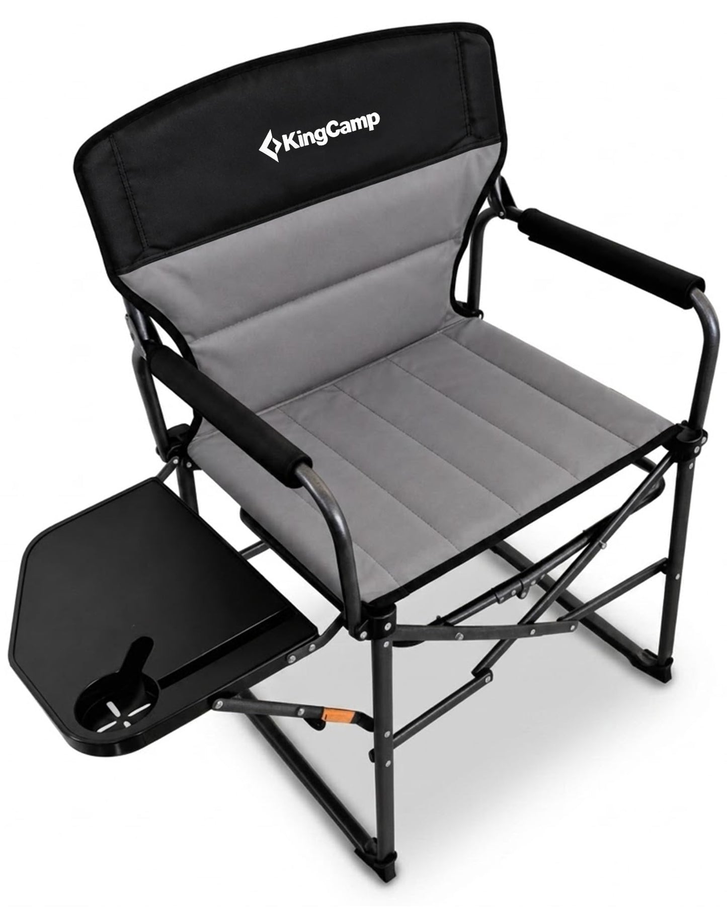 KingCamp Oversized Camping Directors Chair for Big and Tall, Heavy Duty 440lbs Folding Chairs with Side Table, Portable Padded Camp Chairs with Wide Seat & Anti-Sag Fabric for Outdoor Lawn Fishing RV