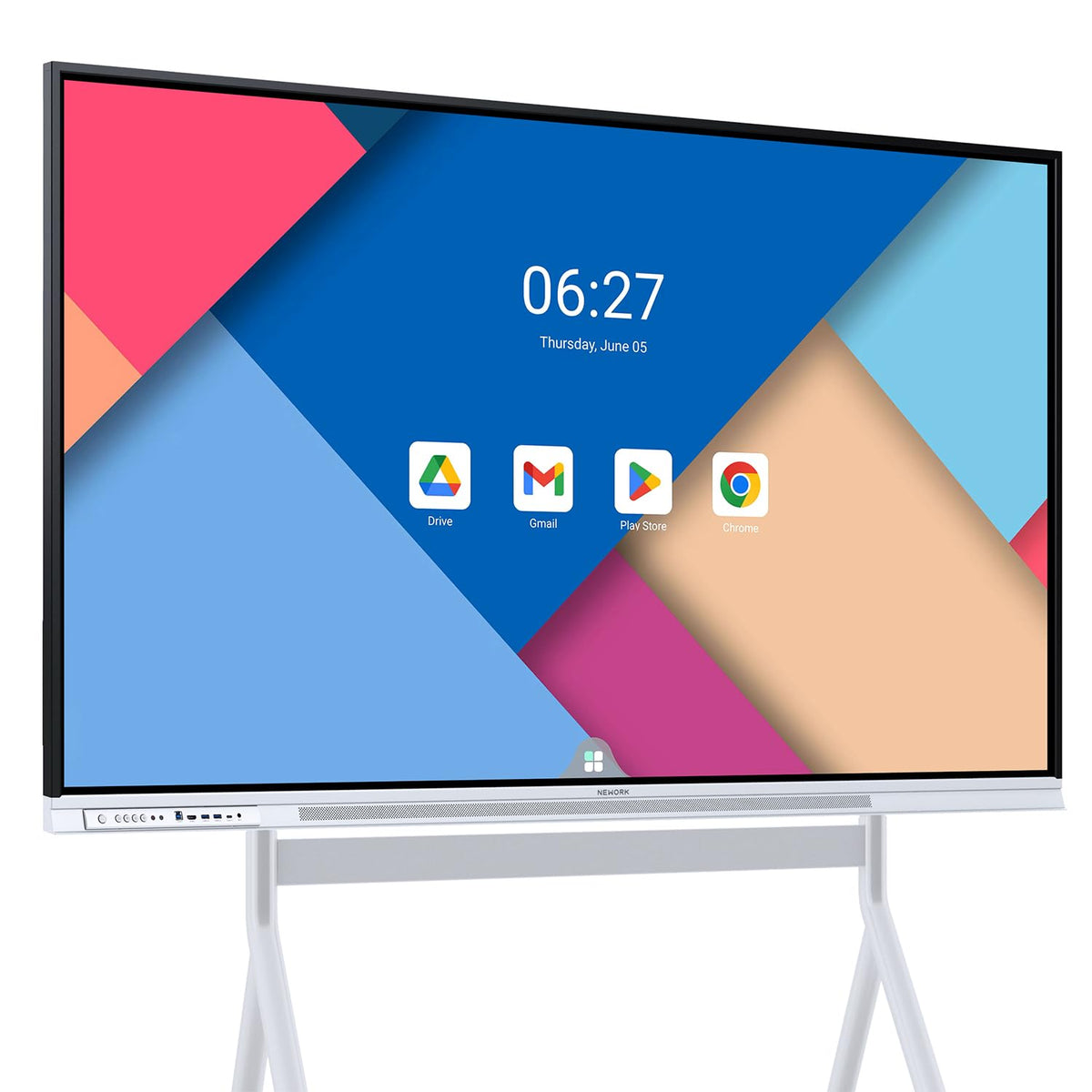 NEWORK 65 Inch 4K Smart Board - Google EDLA-Certified Interactive Whiteboard, Android 14, 50-Point Touch, Wireless Casting - Digital Whiteboard for Classrooms & Hybrid Offices (Board Only)