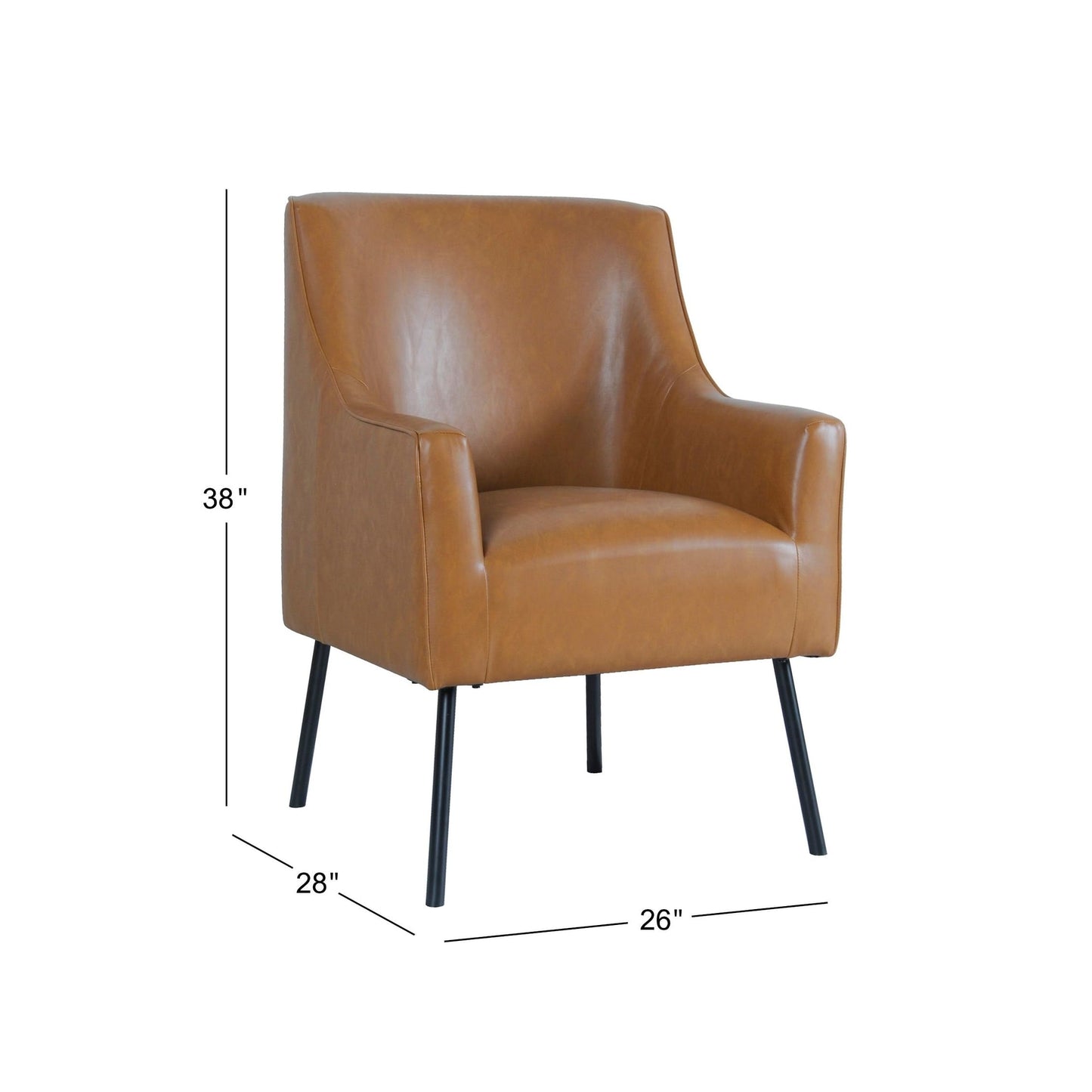 HomePop Modern Faux Leather Modern Accent Chair