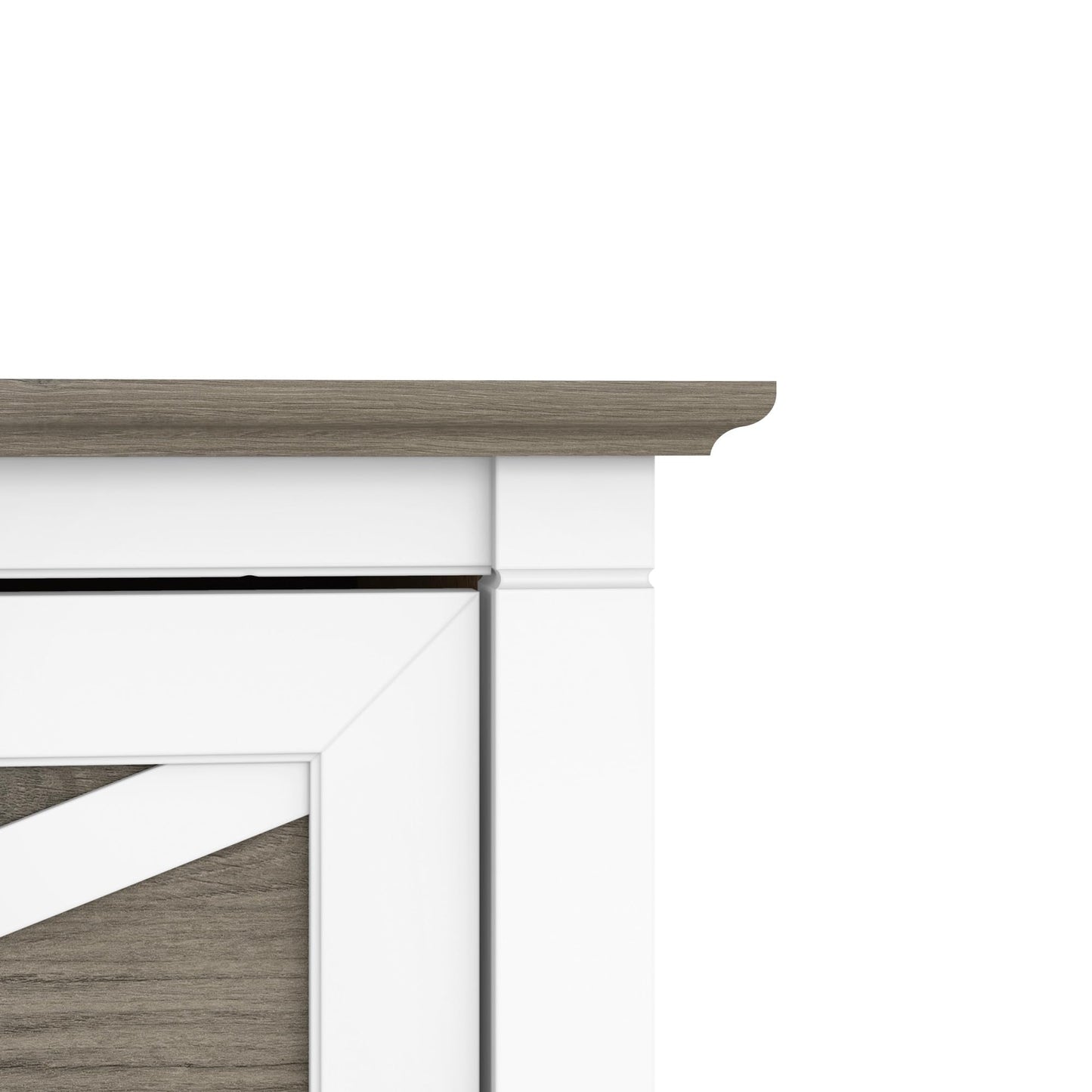 Bush Home Key West 2 Drawer Lateral File Cabinet in Pure White and Shiplap Gray, Document Storage for Home Office, Accent Chest with Drawers