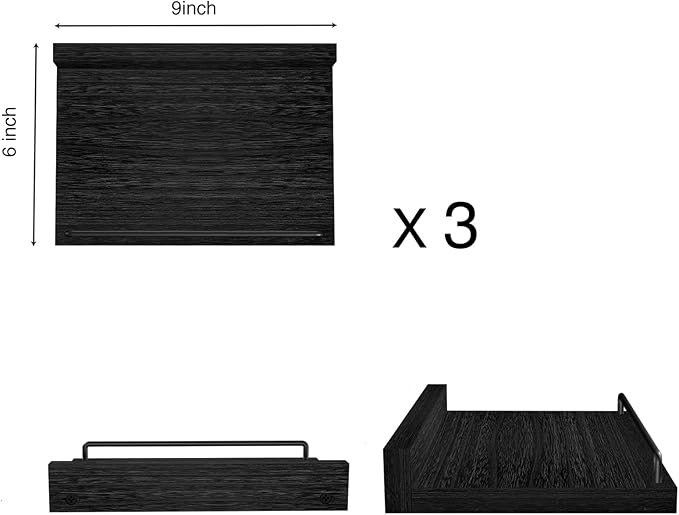 RYOFOBETTO Small Floating Shelf, 6X9 Inches Farmhouse Wall Shelves