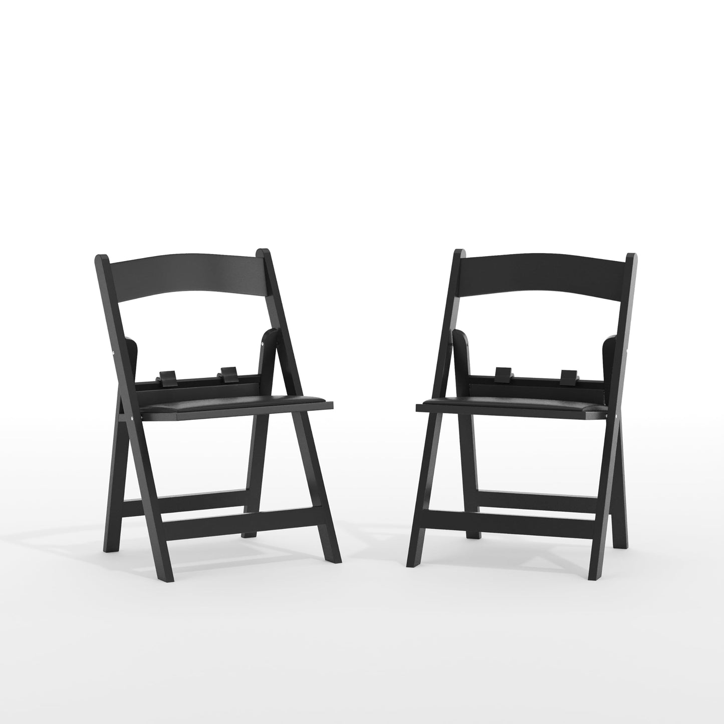 Flash Furniture Hercules Set of 2 Kids Black Resin Folding Chairs with Gray Vinyl Padded Seats