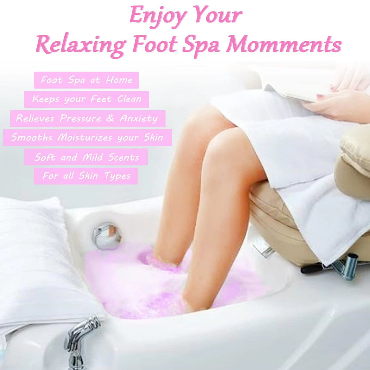 Lanwexy Bath Foot Bombs, 16 Pack Foot Soak with Bath Salt and Tea Tree Oil for Christmas. Organic Natural Handmade Aroma Pure Essential Oil Bubble Feet Balls for Foot Callus, Stubborn Feet Odor Scent.