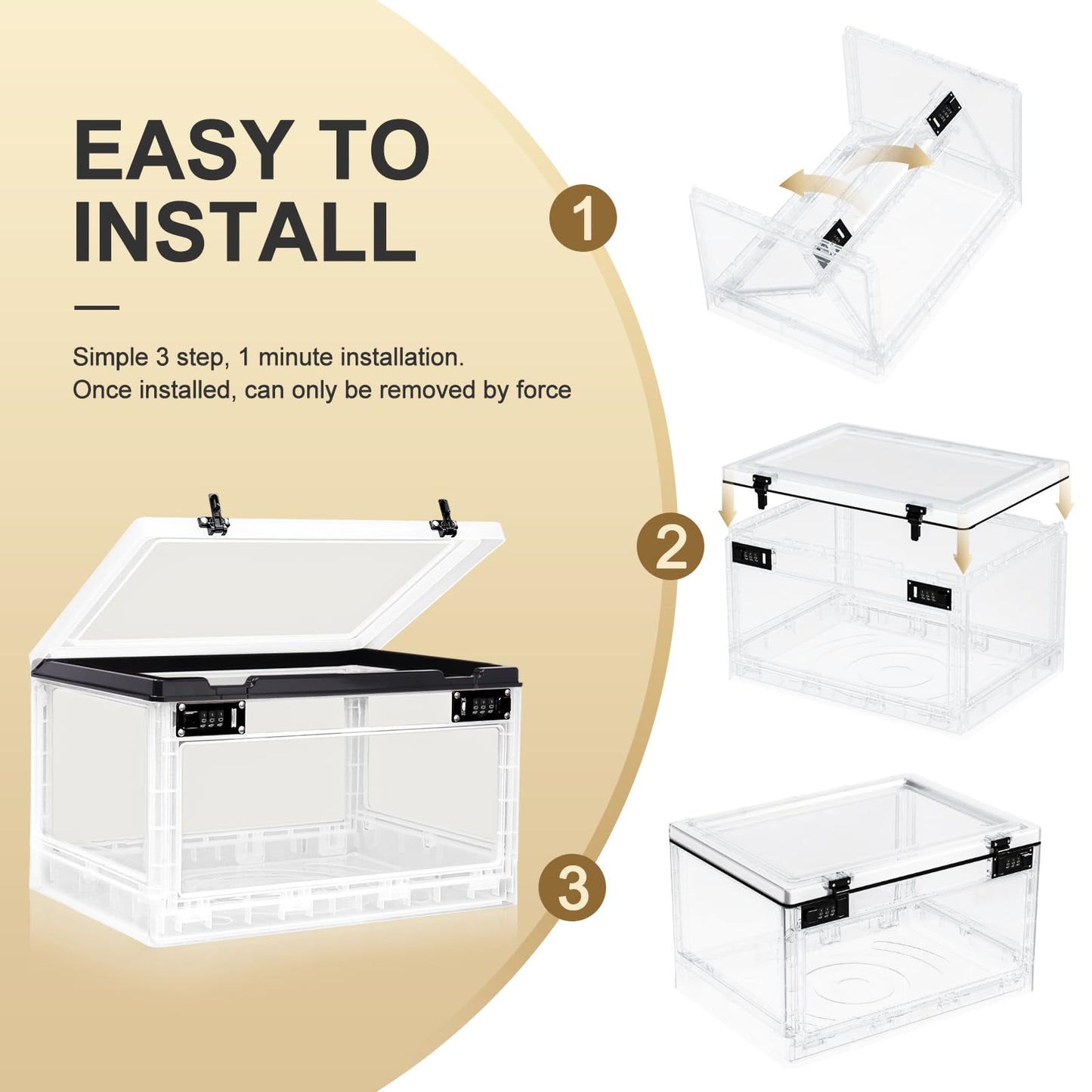 Lalifebuss Large Lock Box for Personal Items, 24 Litre Combination Lockable Storage Box for Office Locker/School/Medicine/Snacks/Phone Jail/Electronic/Home