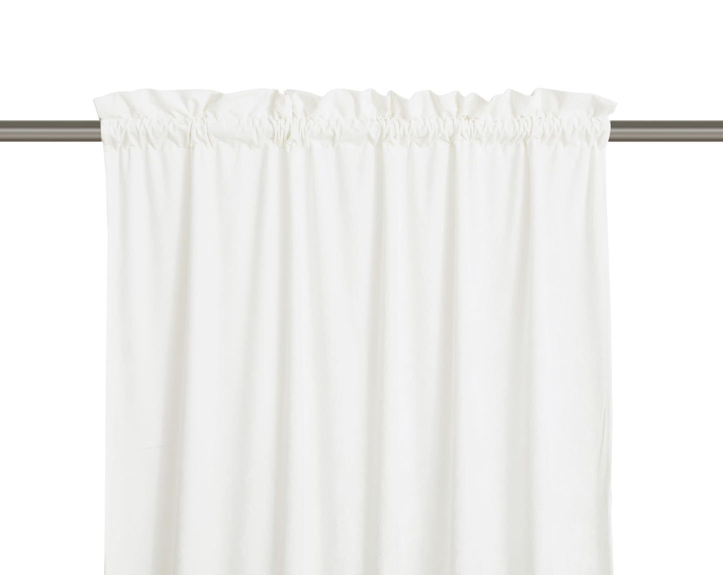 Chezmoi Collection Lux Cream White Crushed Velvet Curtains 2 Panel Set - 72 inches Long Room Darkening Luxury Distressed Velvet Rod Pocket Window Drapes for Living Room Bedroom 50" W x 72" L
