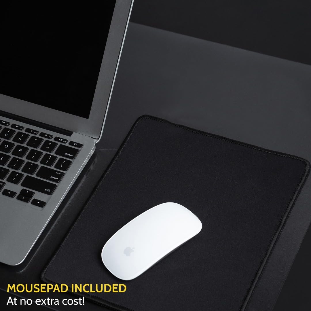 Awnour Clear Desk Pad Blotter on Top of Desks - 34 x 17 inches - Non Slip Desk Writing Mat for Office and Home - Round Edges - Textured/Forested - Mouse Pad Included. (34 x 17)