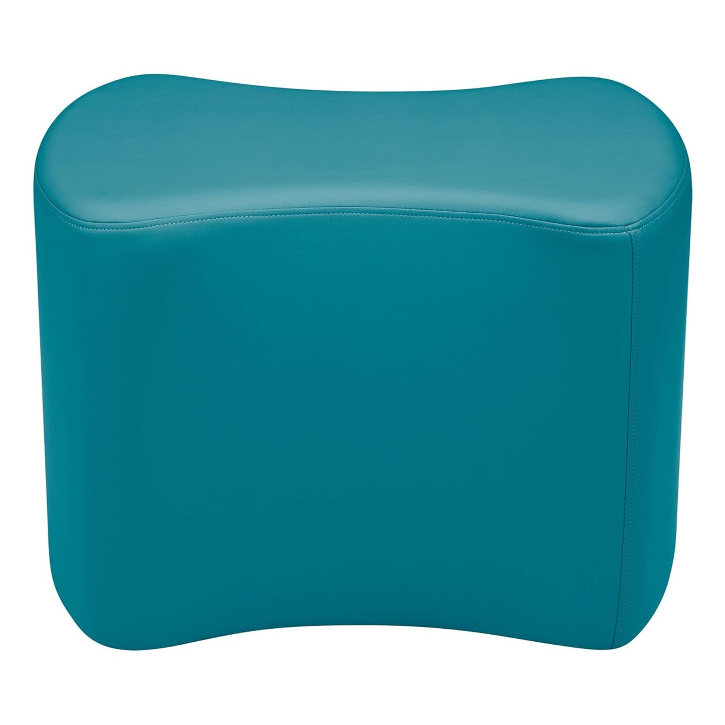 FDP Pro Series Bowtie Accent Ottoman (18" Height) Hand Upholstered Commercial Furniture for Hotel Lobby, Office, Restaurant, Home and More Collaborative and Configurable Seating - Teal