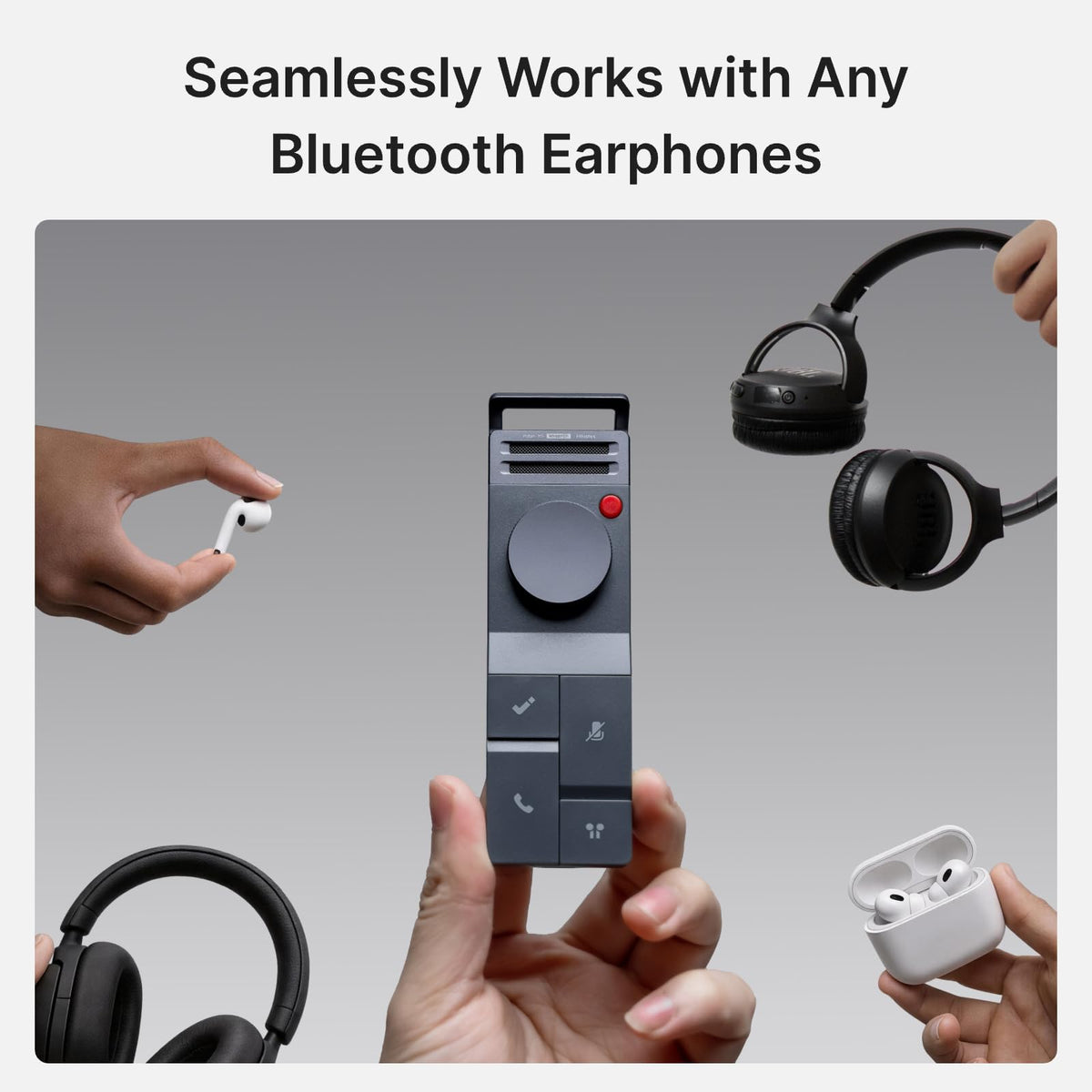 HiDock P1 AI Voice Recorder: Smart Voice Recorder Work with Bluetooth Earbuds Portable Digital Recording Device BlueCatch Tech Meeting Transcription Summary Playback HiNotes Control 64GB(Space Gray)