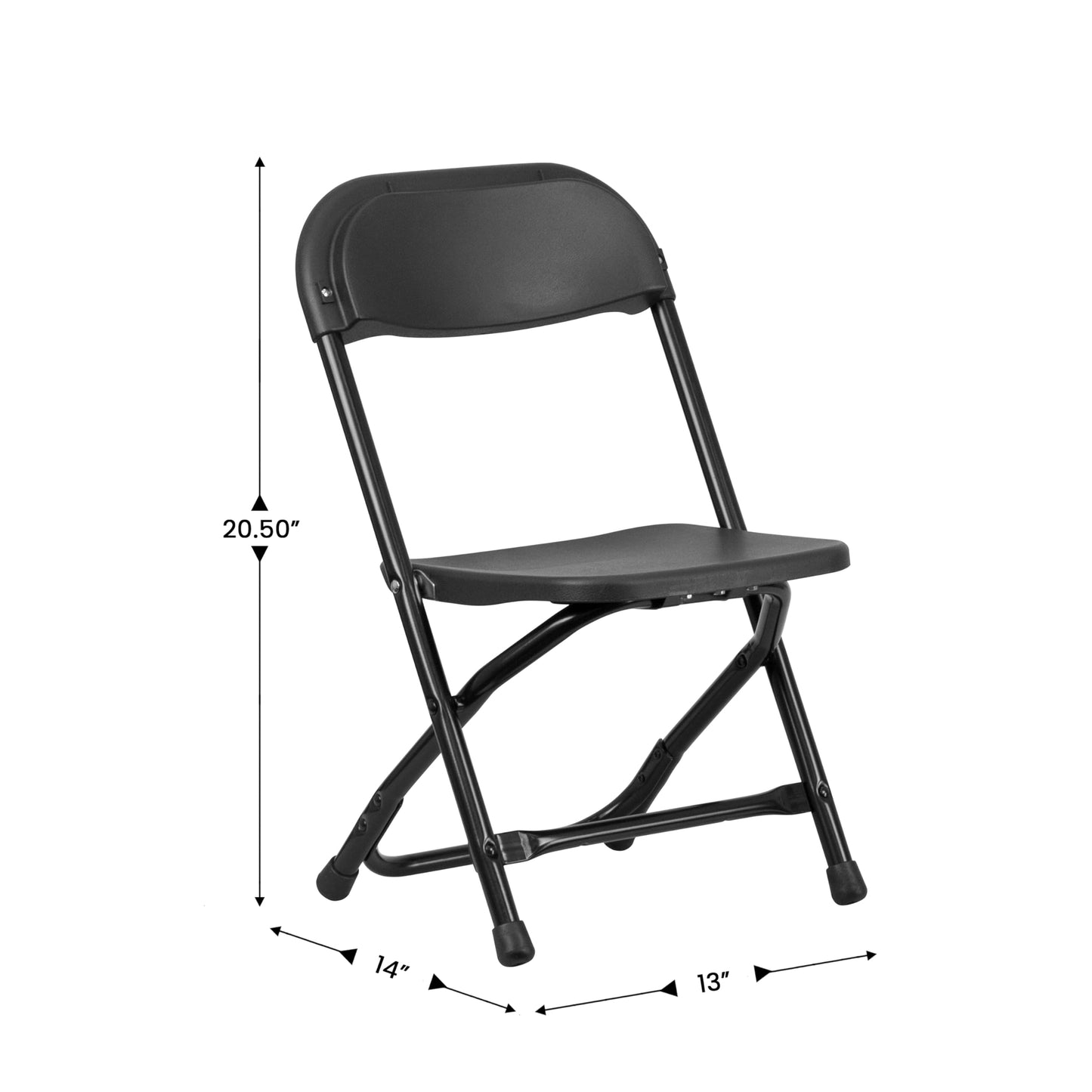 Flash Furniture Timmy 10 Pack Kids Black Plastic Folding Chair