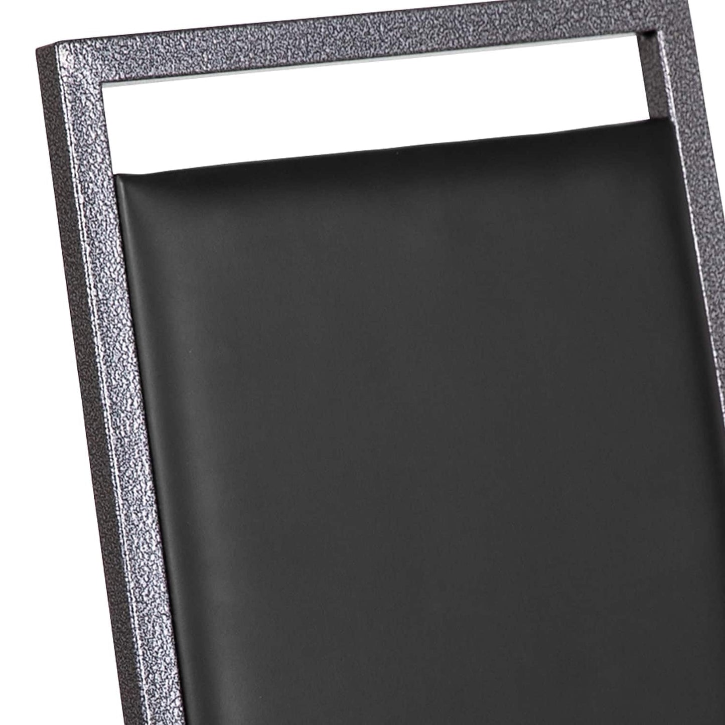 Flash Furniture HERCULES Series Square Back Stacking Banquet Chair in Black Vinyl with Silvervein Frame