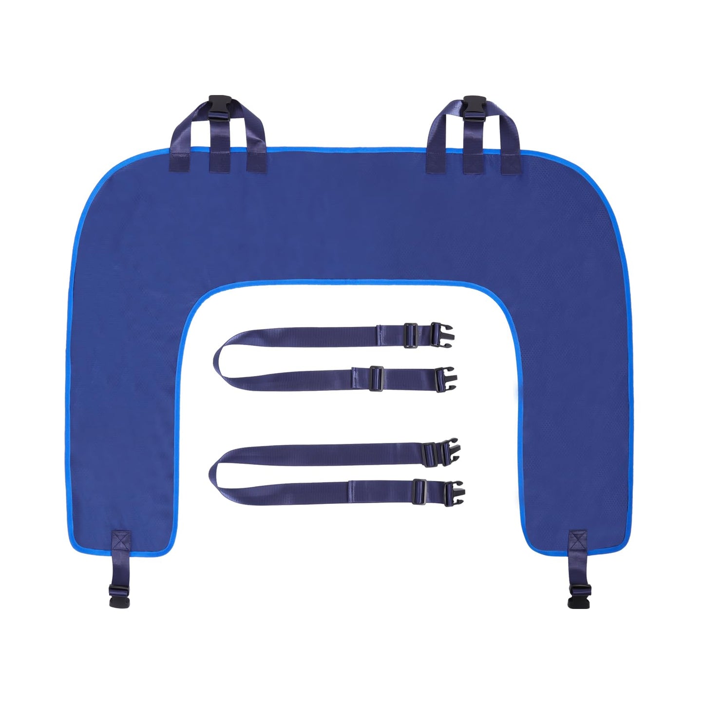 KUAZIDAR U-Shaped Positioning Sheet - Transfer Sheet for Turning and Repositioning, Multipurpose Bed Pad with Reinforced Handles, Turning Device for Elderly, Bed Patients (Blue Size-L)