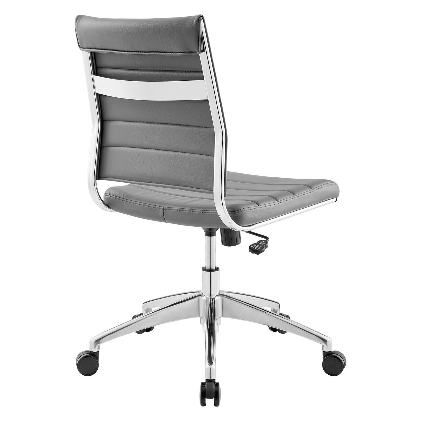 Modway Jive Ribbed Armless Mid Back Swivel Conference Chair In Gray