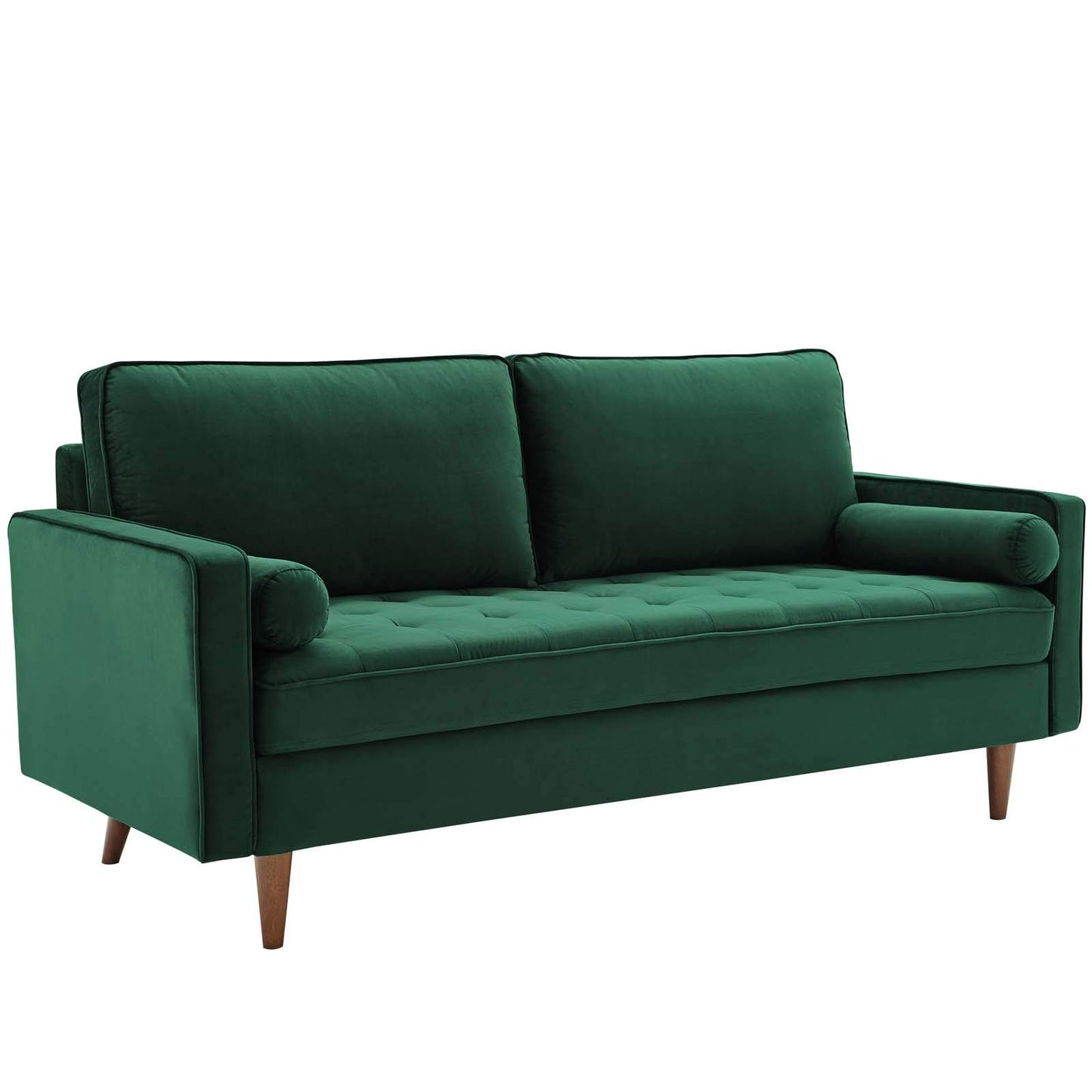 Modway EEI-3764-GRN Valour Performance Velvet Sofa, Green