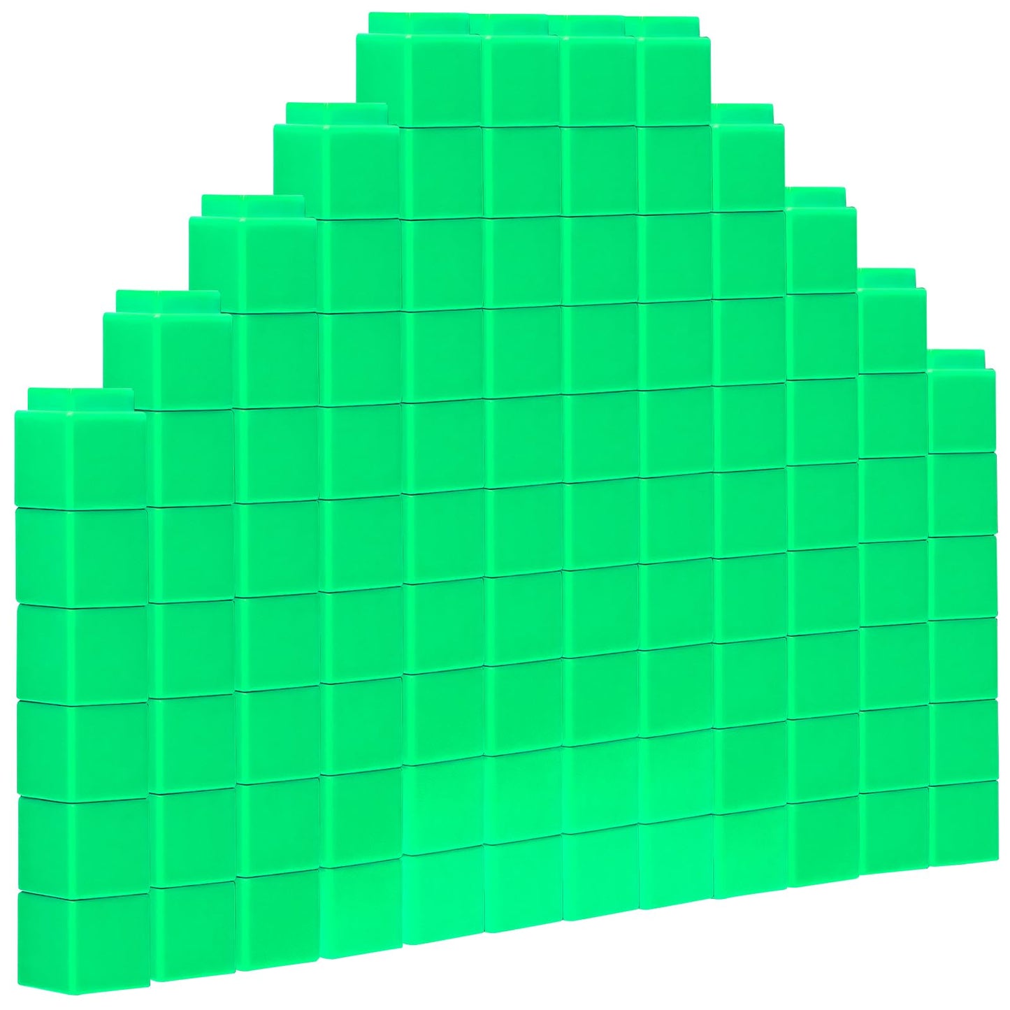 100 Pcs Green Linking Cubes for Math Counting Cubes Manipulatives Plastic Counting Block Manipulative Classroom Learning Supplies for Educational Preschool Activities Boy Girl (Green)