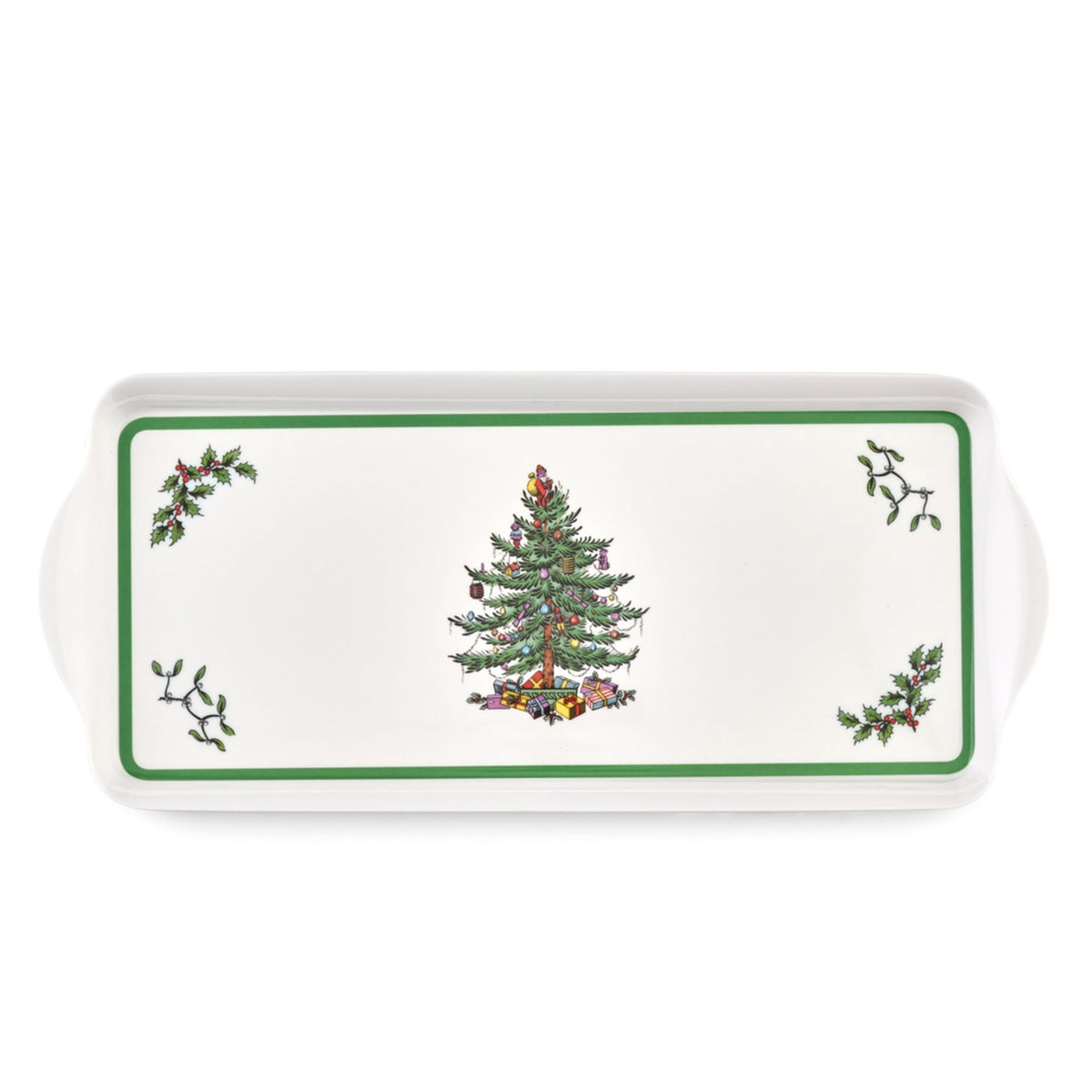 Spode Sandwich Tray – (15.1" x 6.5") Rectangular Melamine Serving Platter with Decorative Artwork, Durable Heat & Stain Resistant Board for Snacks, Tea, Sandwiches, Cookies & Dining Table