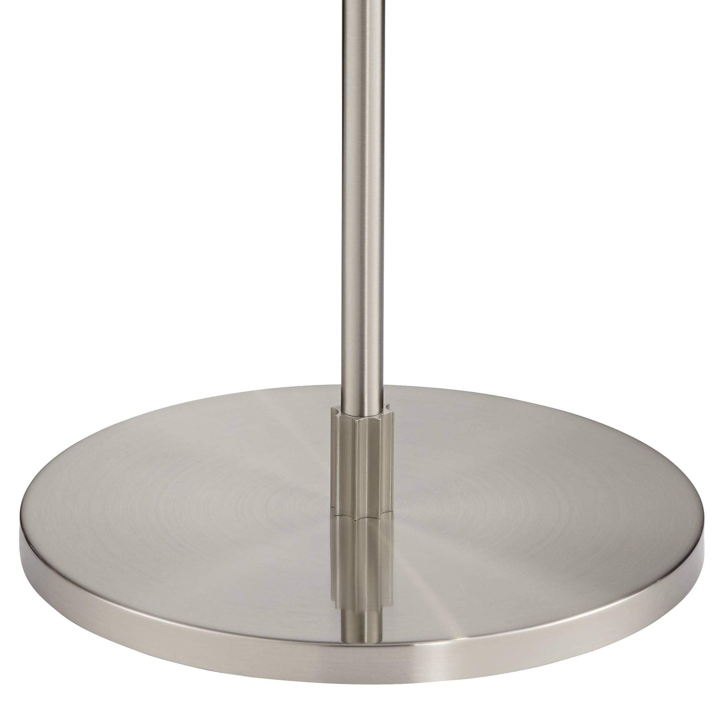 Possini Euro Design Modern Standing Arc Floor Lamp Adjustable Boom Arm 69" Tall Brushed Nickel Off White Linen Fabric Drum Shade Decor for Living Room Reading House Bedroom Home