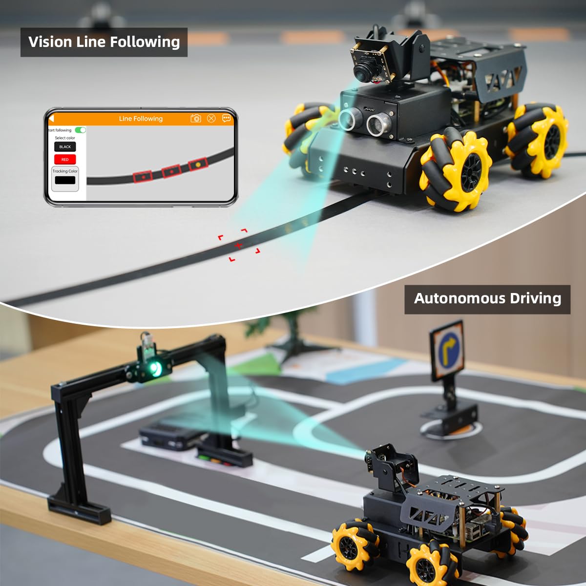 HIWONDER ROS2 Robot Car with ChatGPT Large AI Model Vision & Voice Understanding Python Programming Open Source DIY Robot Kit for Teens, TurboPi Advanced Kit & Raspberry Pi 5 8GB
