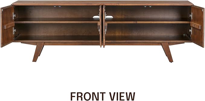 NTC Sapa Mid-Century Modern Solid Wood TV Stand 4-Door Media Console