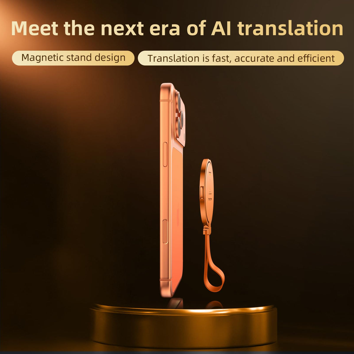 KECHOXAI AI Translator Device 146 Languages, Real-Time Voice Translator with Magnetic Stand, Offline Translation, Photo & Text Translator, Portable Language Translator for Travel