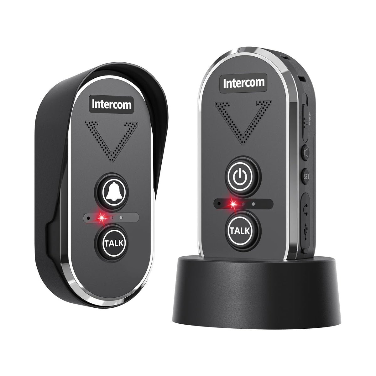PANDAR Wireless Doorbell with Speaker Voice Intercom,Two Way Talk Intercom with 3 Channel, 3 Level Volume,4900ft Long Range,Battery Operated Wireless Intercoms for Home Office Classroom Cafe