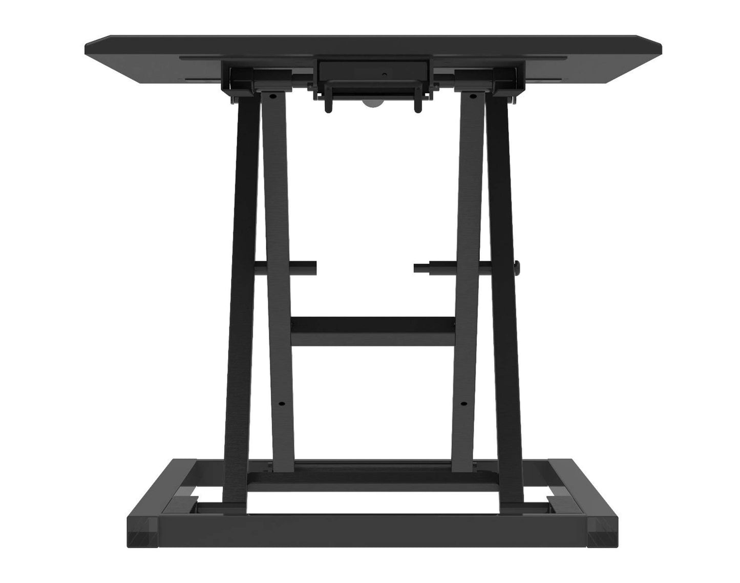 Luxor Height Adjustable Portable Pneumatic Standing Desk Converter, Stand Up Desk Riser, Tabletop Computer Workstation - Black