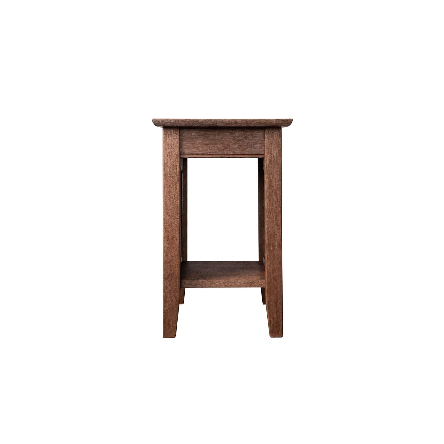 AFI Nantucket Chair Side Table with Built-in Charger in Burnt Amber