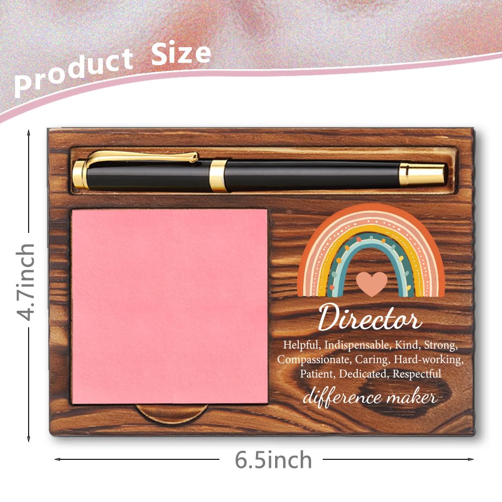 Director Gifts, Wooden Sticky Note Holder, Elegant Office Desk Accessory for Directors, Director Appreciation Gift for Women, Ideal for Birthdays, Christmas, or Thank You Occasions YCB109