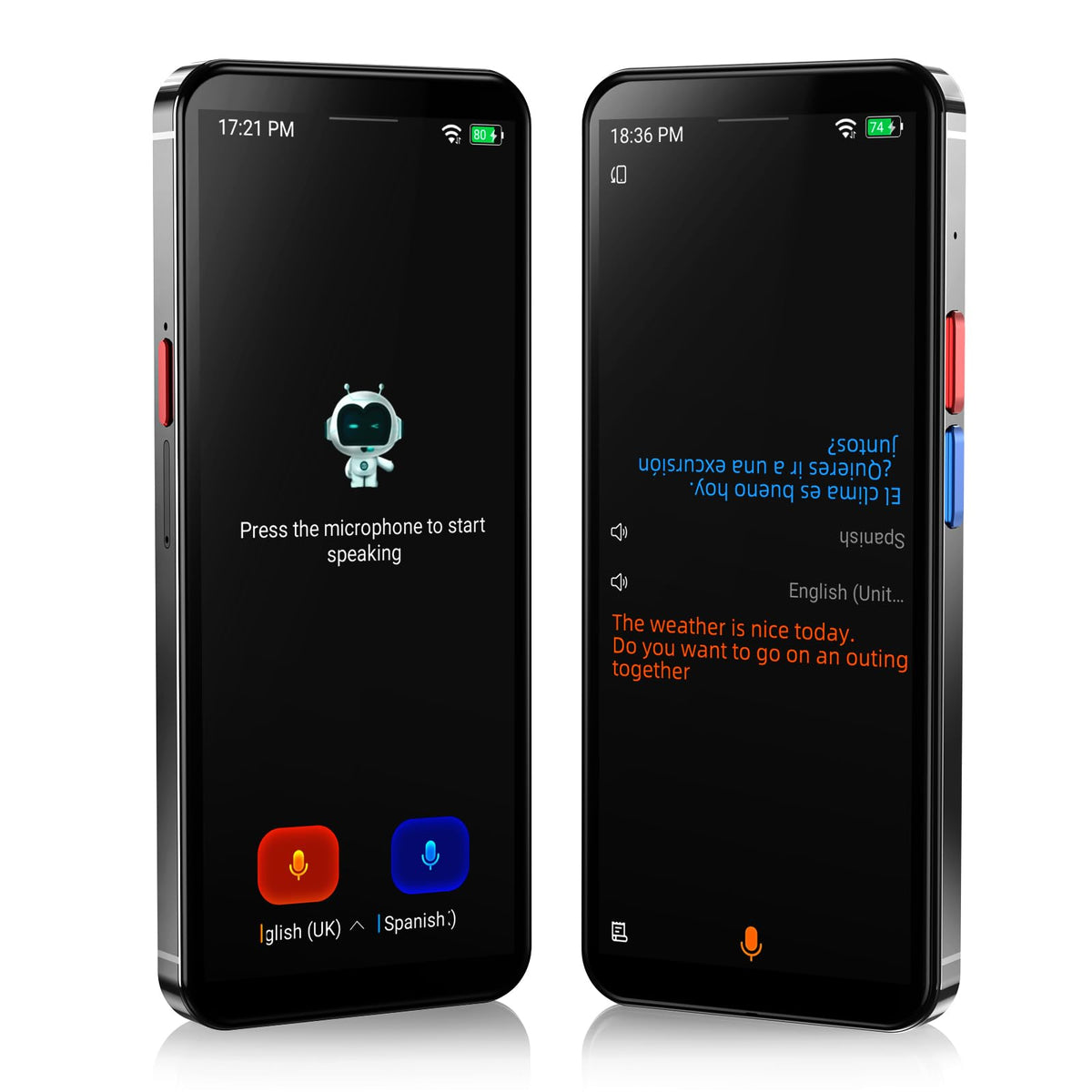 Language Translator Device, Upgraded 5.5" High-end Metal Frame Ai Translator No WiFi Needed, Support 150 Languages, Two Way Real-Time Voice Offline Recording Translator Device for Business Travel