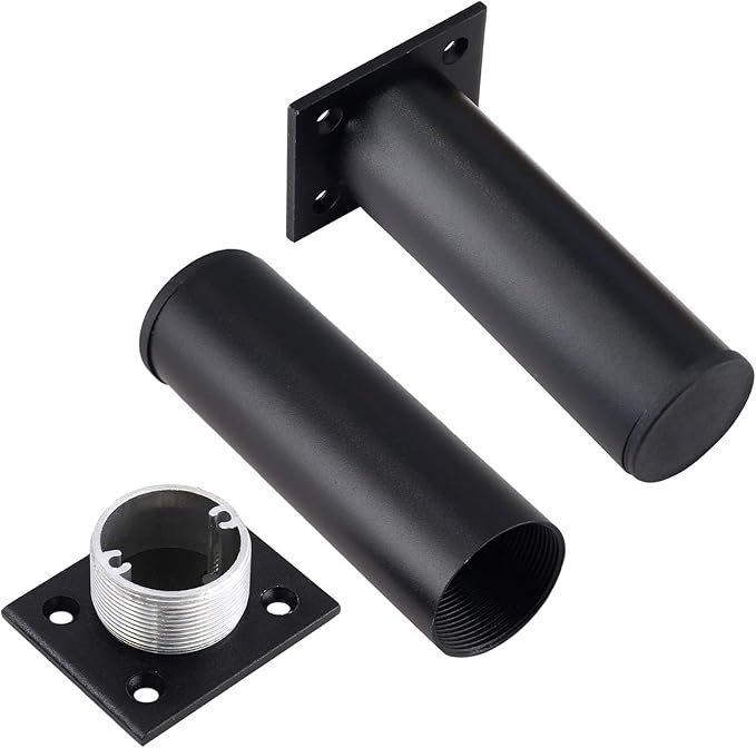 Set of 4 Furniture Legs 4.7 Inch, Adjustable Aluminum Alloy Cabinet Legs