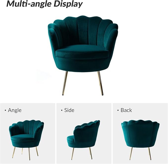 HULALA HOME Modern Velvet Accent Chair
