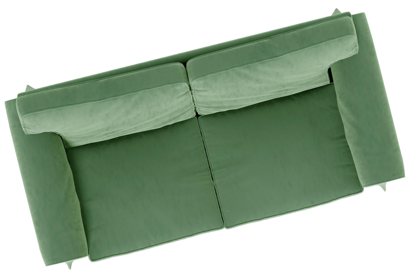 Velvet Pets Friendly Sofa Covers Made Compatible for IKEA Ektorp Loveseat Two Seat Slipcovers (Velvet Green Ektorp 2)