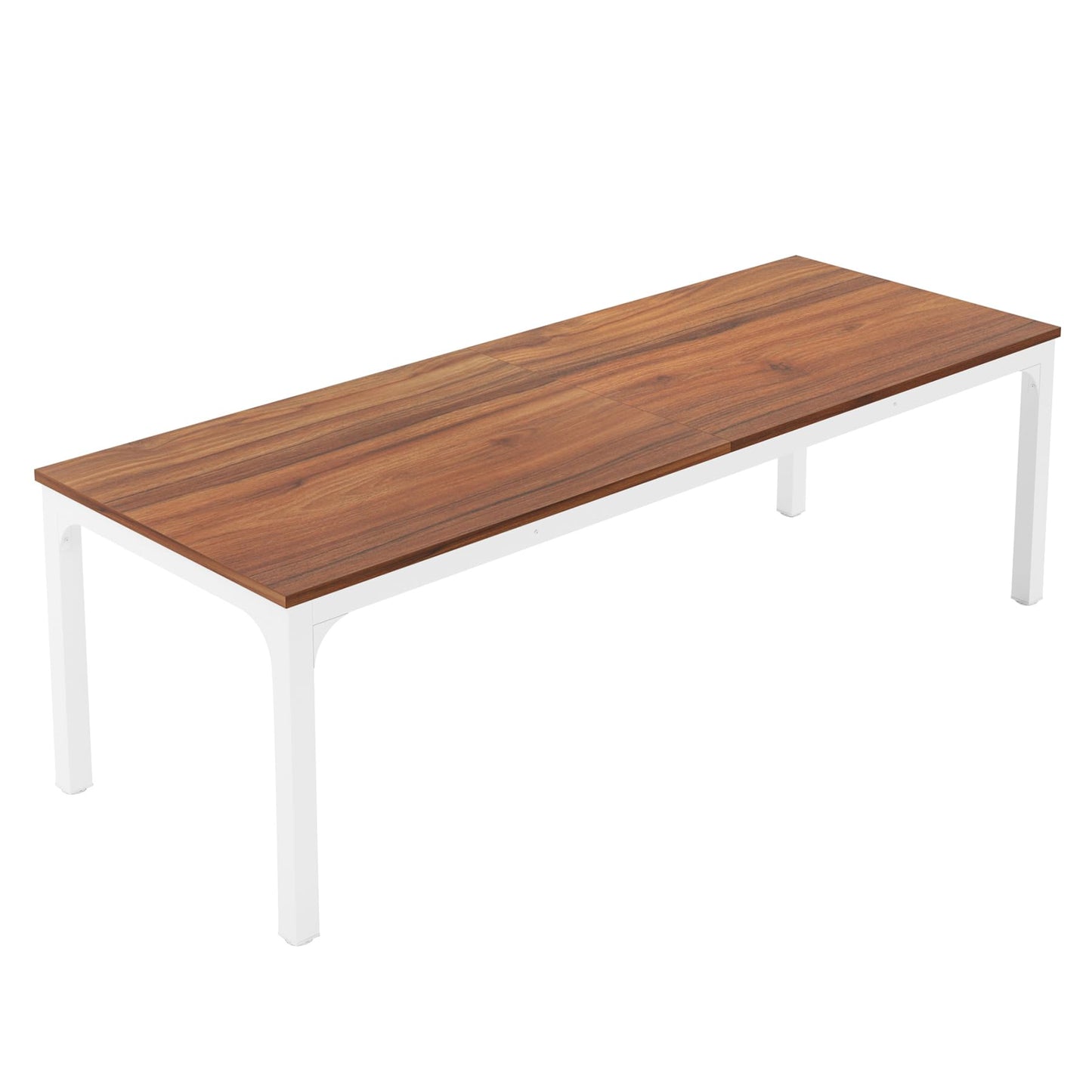 Tribesigns 6.5FT Conference Table, 78.7-Inch Rectangle Meeting Seminar Table, Large Business Tables for 6-8 People (Only Table) (Walnut+White)